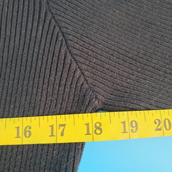 Vintage Colour Works Fringe Shawl-Collar Sweater – Black – Size XL - Picture 9 of 9